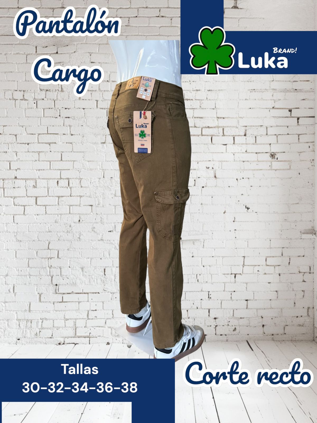 pantalón cargo tabaco
