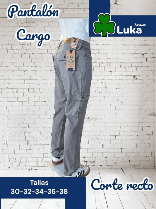 pantalon cargo gris