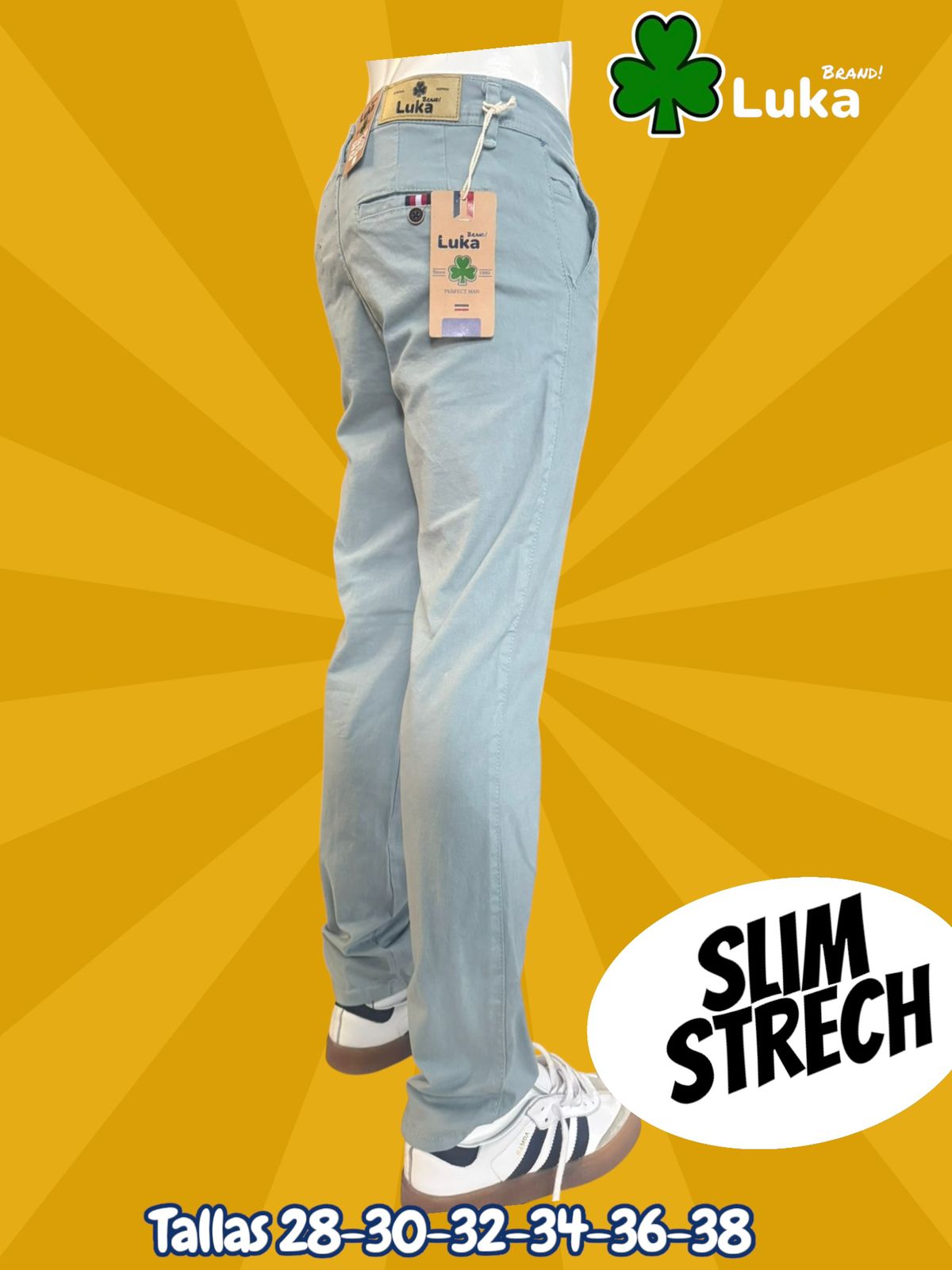 pantalon de vestir color azul cielo