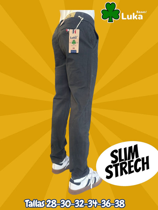 pantalon de vestir gris oxford